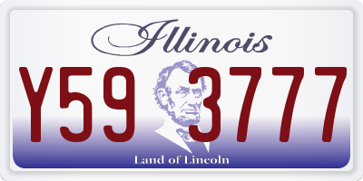 IL license plate Y593777
