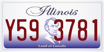 IL license plate Y593781