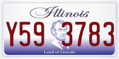 IL license plate Y593783