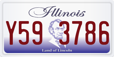 IL license plate Y593786