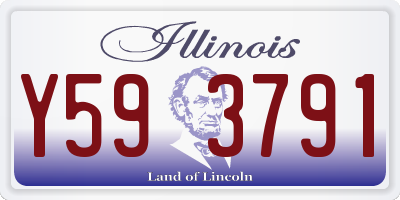 IL license plate Y593791