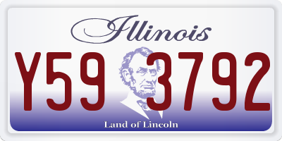 IL license plate Y593792
