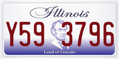 IL license plate Y593796