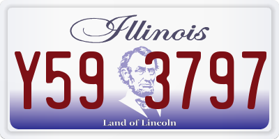 IL license plate Y593797