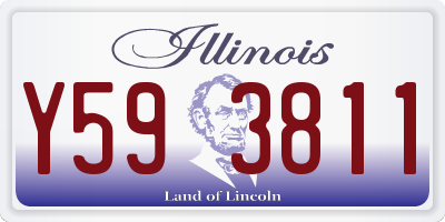 IL license plate Y593811