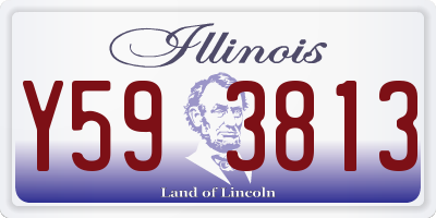 IL license plate Y593813