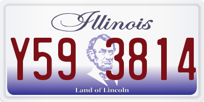 IL license plate Y593814