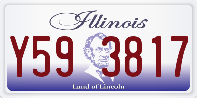 IL license plate Y593817