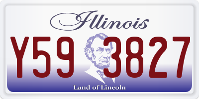 IL license plate Y593827