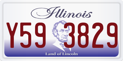 IL license plate Y593829