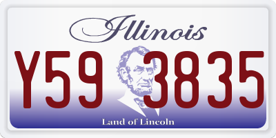 IL license plate Y593835