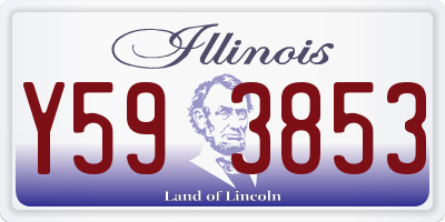IL license plate Y593853