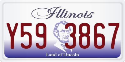 IL license plate Y593867