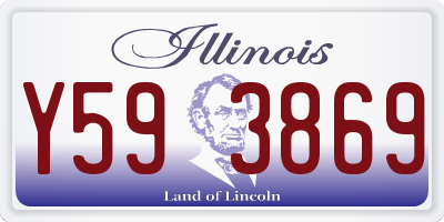 IL license plate Y593869