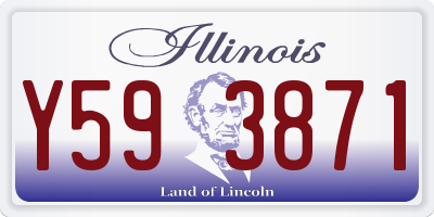 IL license plate Y593871