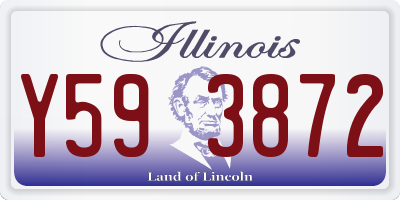IL license plate Y593872