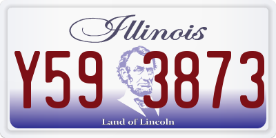 IL license plate Y593873