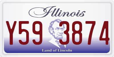 IL license plate Y593874