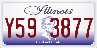 IL license plate Y593877