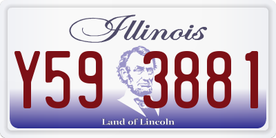 IL license plate Y593881