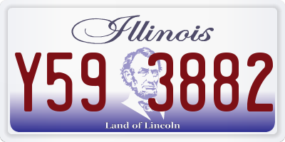 IL license plate Y593882