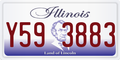 IL license plate Y593883