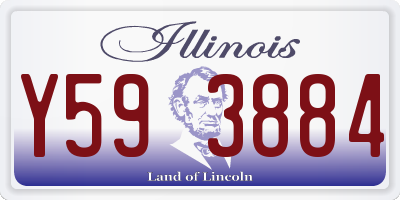 IL license plate Y593884