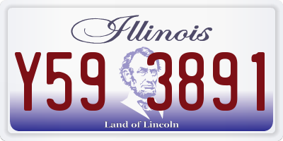 IL license plate Y593891