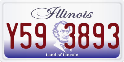 IL license plate Y593893
