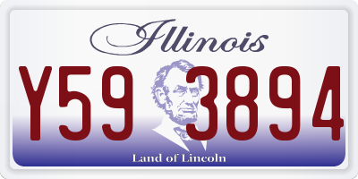 IL license plate Y593894