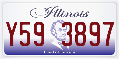 IL license plate Y593897