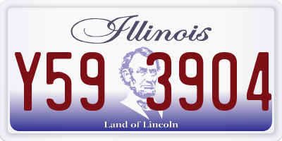 IL license plate Y593904
