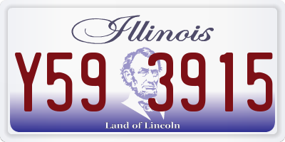 IL license plate Y593915