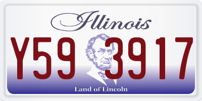 IL license plate Y593917