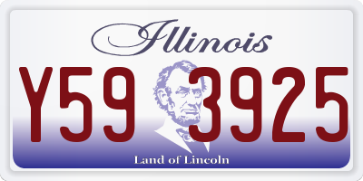 IL license plate Y593925