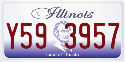 IL license plate Y593957