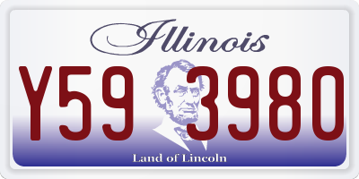 IL license plate Y593980