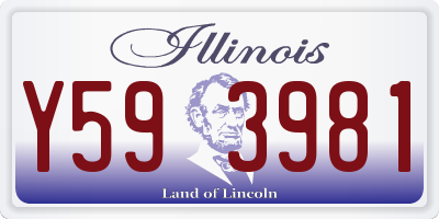 IL license plate Y593981