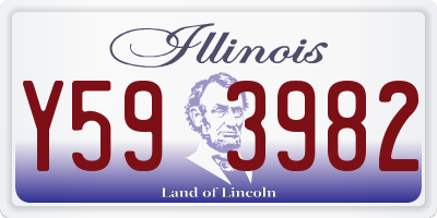 IL license plate Y593982