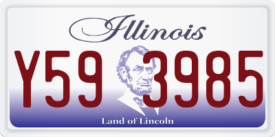 IL license plate Y593985