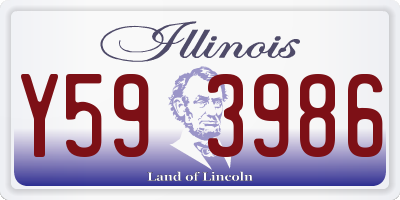 IL license plate Y593986