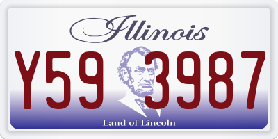 IL license plate Y593987