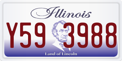 IL license plate Y593988