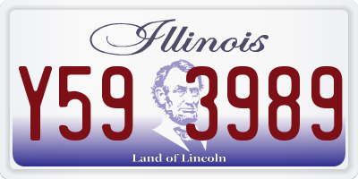 IL license plate Y593989