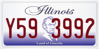 IL license plate Y593992