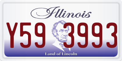 IL license plate Y593993