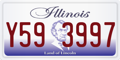 IL license plate Y593997