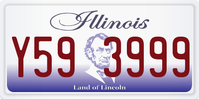IL license plate Y593999