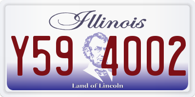 IL license plate Y594002