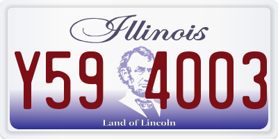 IL license plate Y594003